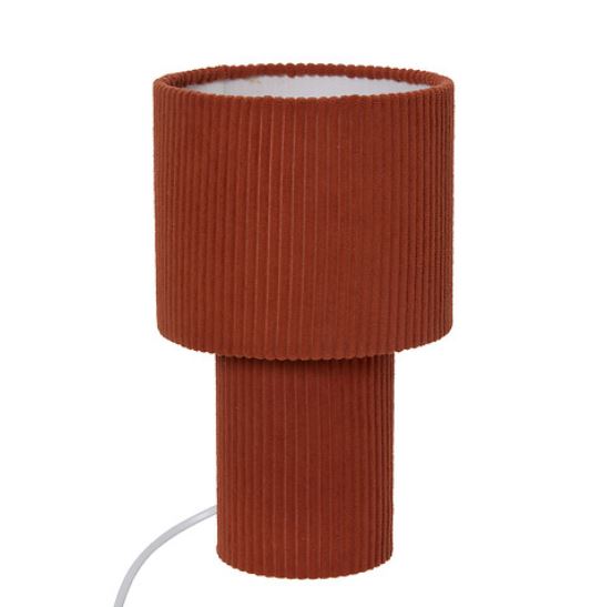 Lampe Côtelée Terracotta - JOLINA - h.28cm