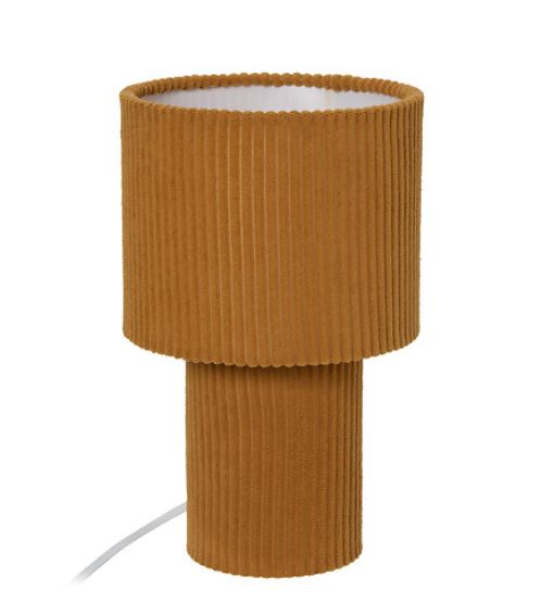 Lampe Côtelée Ocre - JOLINA - h.28cm