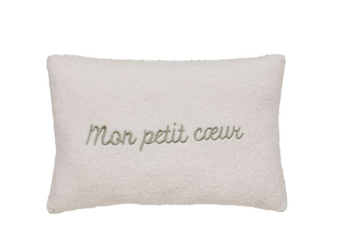 Coussin Bouclette - MON PETIT COEUR - 38x58cm