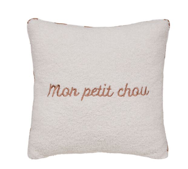 Coussin Bouclette - MON PETIT CHOU - 40x40cm