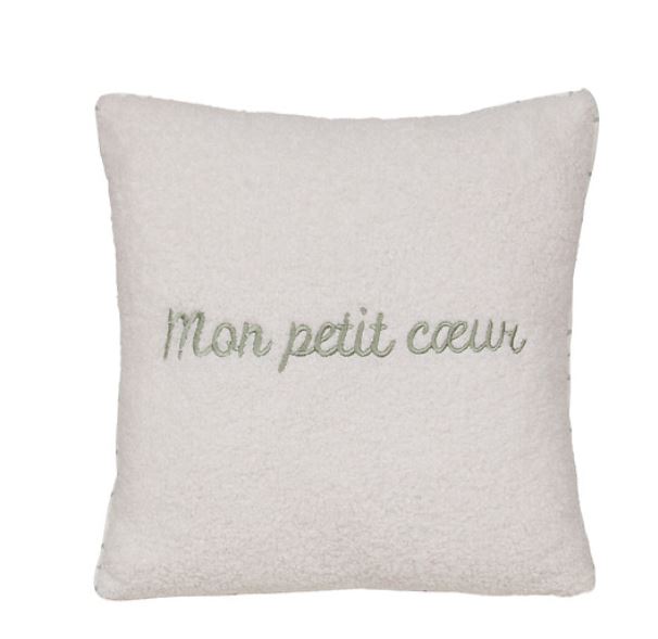 Coussin Bouclette - MON PETIT COEUR - 40x40cm
