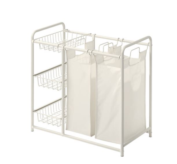 Panier à Linge Multifonction - 2 Bacs 45l + 3 Tiroirs