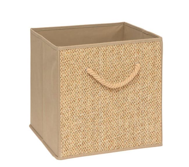 Boite de Rangement - STEMY - Effet Rotin/Beige