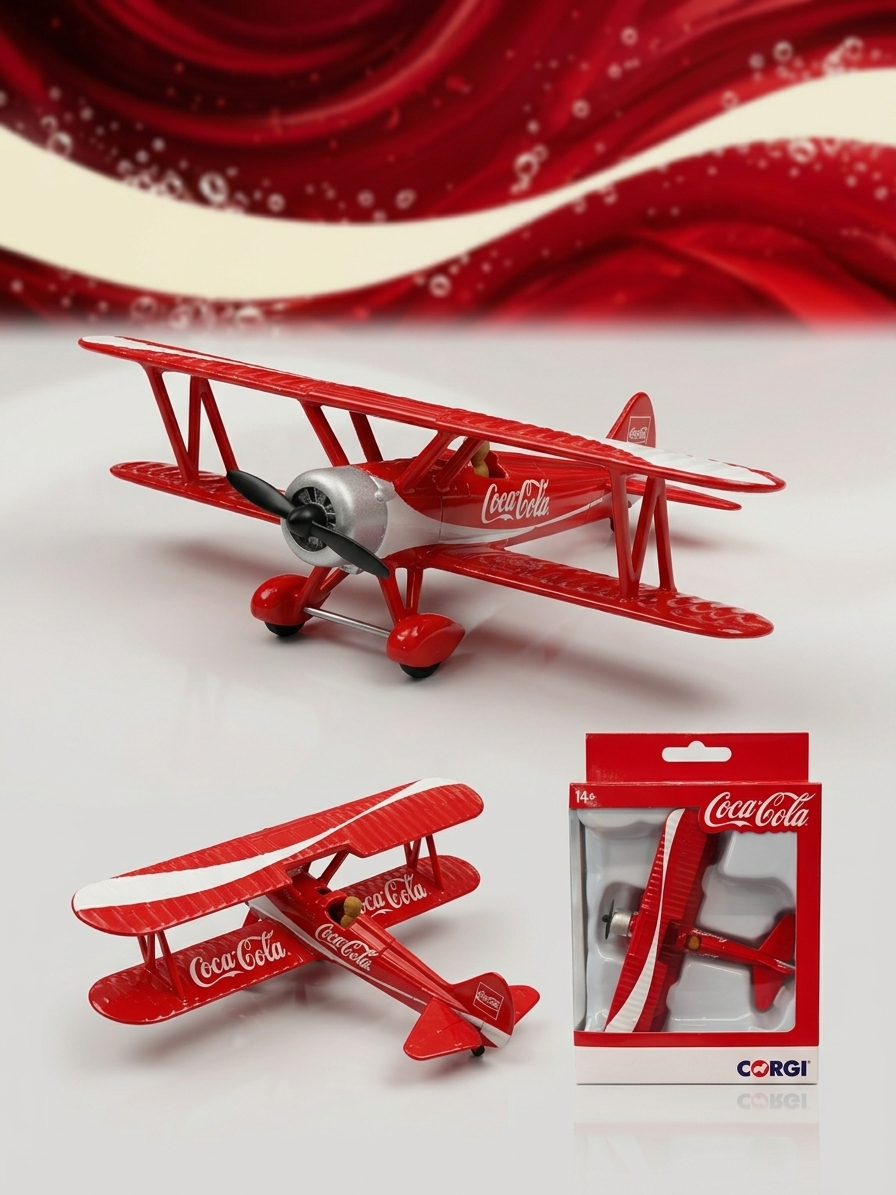 Avion Stearman - COCA COLA - 12,6×10×6cm