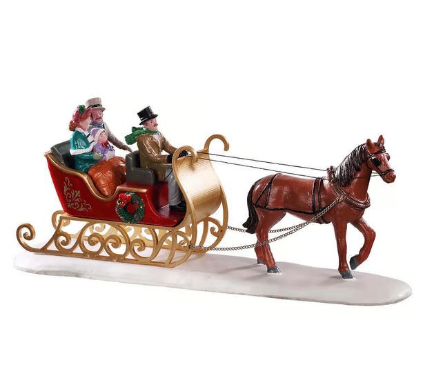 Figurine Décorative -  Victorian Sleigh Ride - Collection Caddington Village