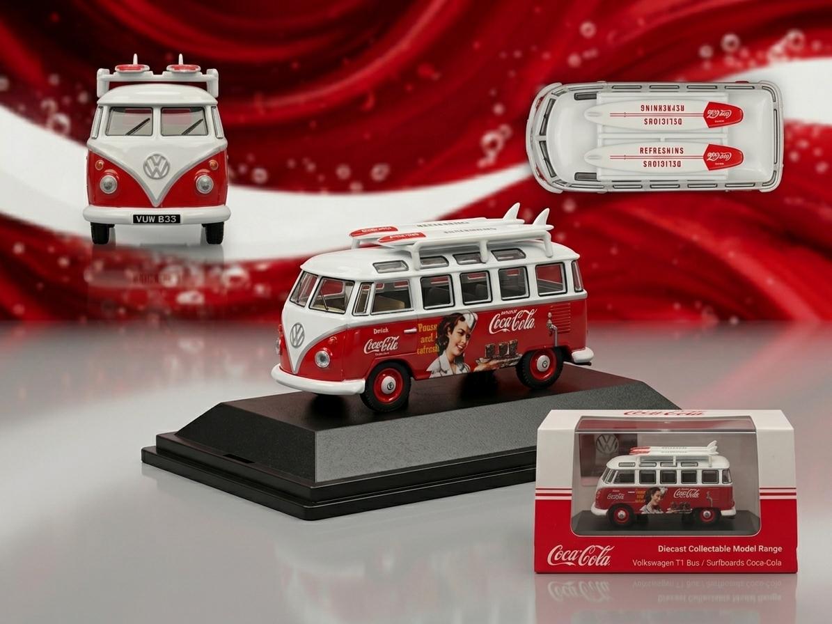 Volkswagen T Bus/Surfboards - COCA COLA - 1/76ème