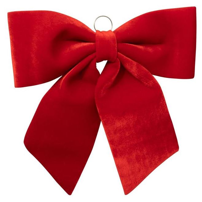 Noeud Velours Rouge XXL - 67x70cm