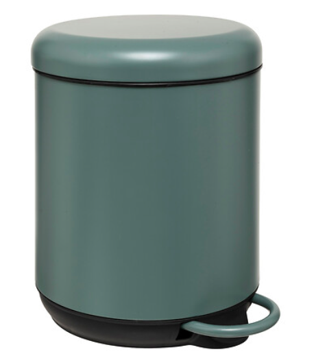Poubelle soft close à pédale vert ficus 5L DUO