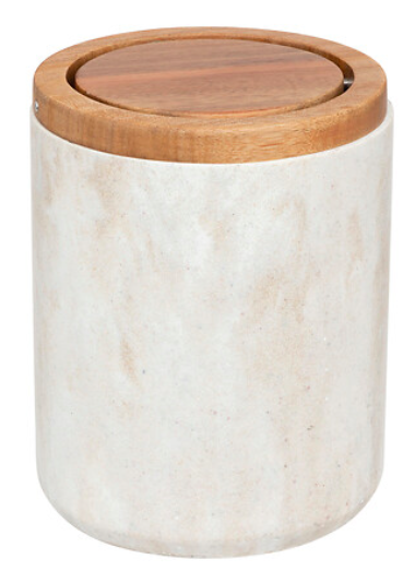 Poubelle de Salle de Bain Côme 1,5 L Effet Travertin Beige – 5Five