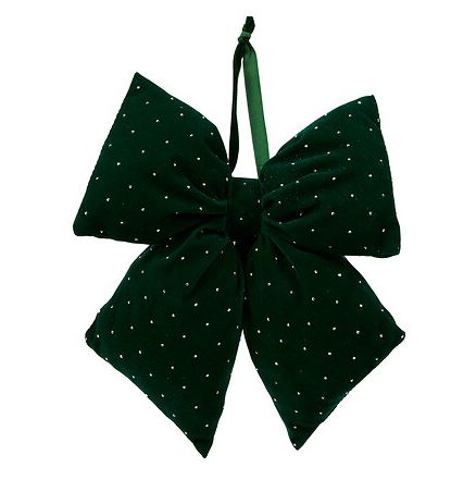 Nœud Matelassé Vert - H.24cm
