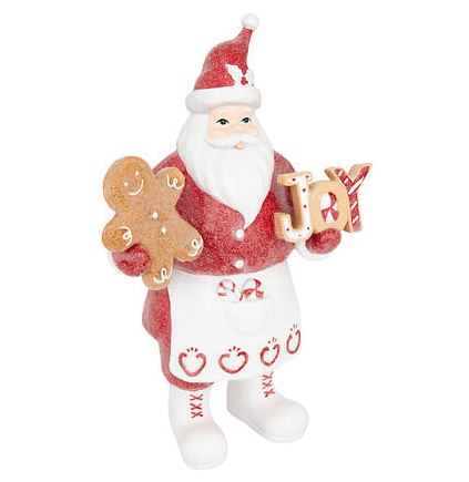 Figurine Décorative - Père Noël Délice / Gourmand - H.32cm