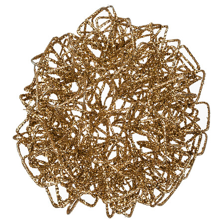 Boule métal torsadé pailletée D10cm