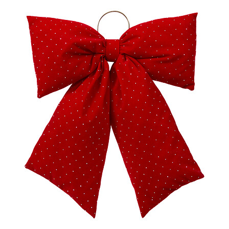 Nœud Matelassé Polyester - 46x38cm - Rouge
