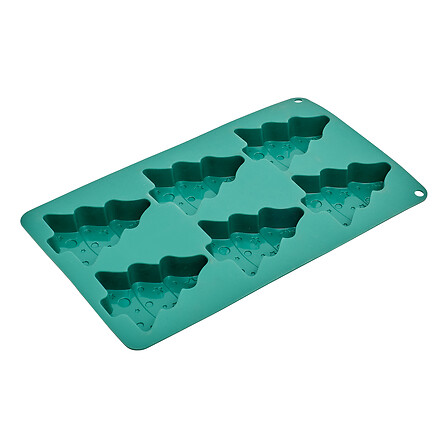 Moule à gâteaux de Noël 6 empreintes 27 x 16,5 cm silicone - Coloris aléatoire