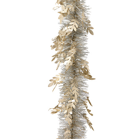 Guirlande embossée feuilles dorée 7 cm x 2,7 m