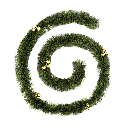 Guirlande boules or 10 cm x 2,7 cm vert
