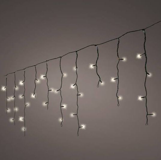 Guirlande Stalactite 175 LED - Blanc Chaud - 7,5m