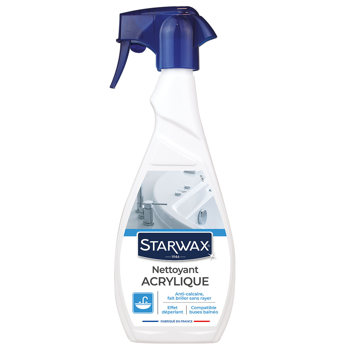 Nettoyant anti-calcaire pour acrylique et balnéo 500ml