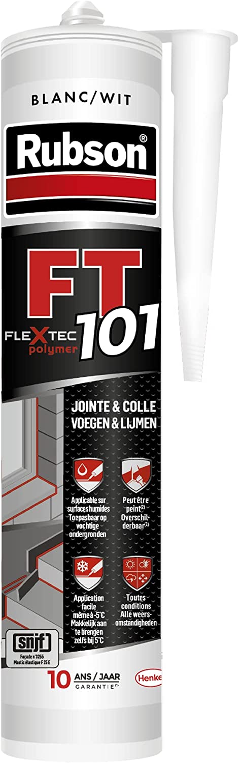 Rubson FT 101 Blanc, Mastic polymère de haute qualité pour joints