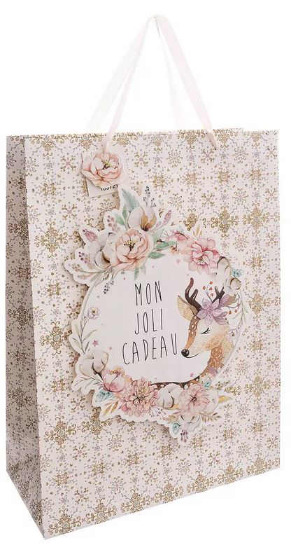 Sac cadeau douceur neige grand modèle