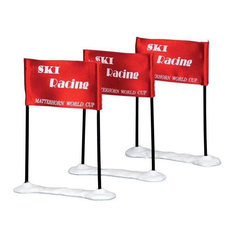 Set de 3 drapeaux Ski Racing