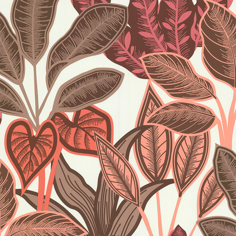 papier-peint-intissé-vinyle-motif-floral-arbre-voyageur-rose-marsala-taupe-résistant-pose-facile-lutece-3309041172033