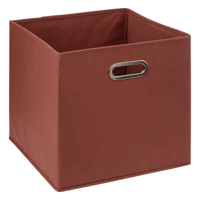 Boîte de rangement terre de sienne de 31 x 31 cm, design épuré et moderne 3560232624339