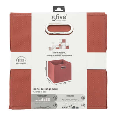 Boîte de rangement terre de sienne de 31 x 31 cm, design épuré et moderne 3560232624339 2