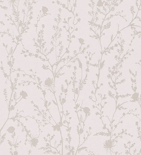 Papier peint expansé sur intissé empreinte rose clair et gris clair