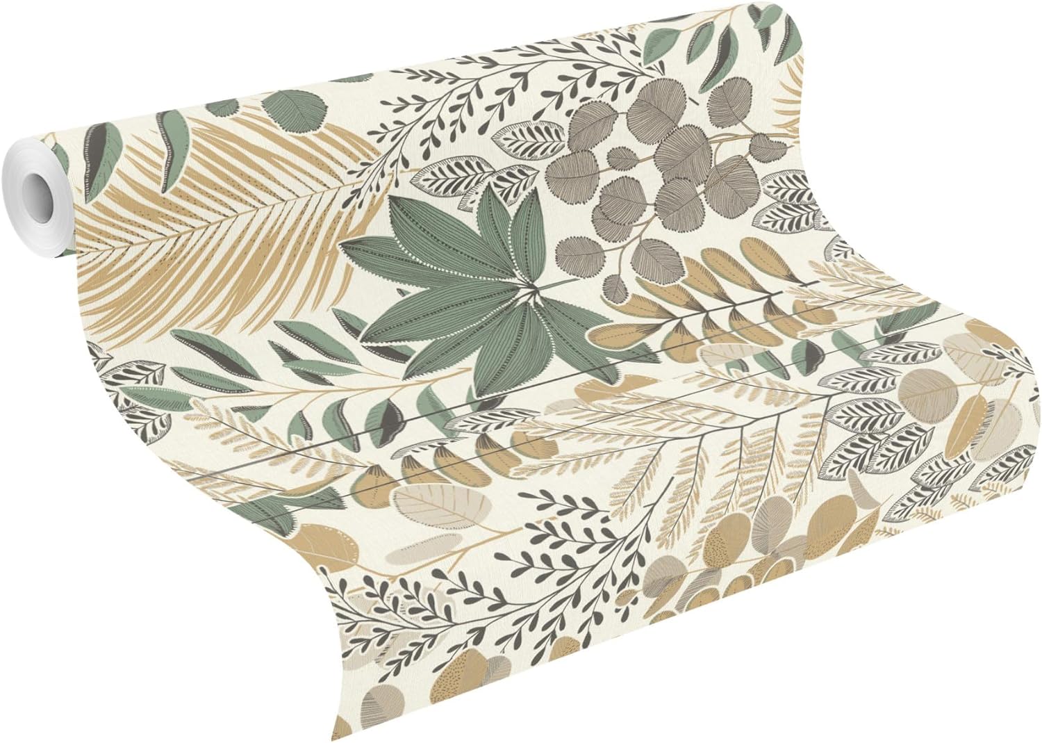 VGI MOTIF FOUGERES VERT CREME 2