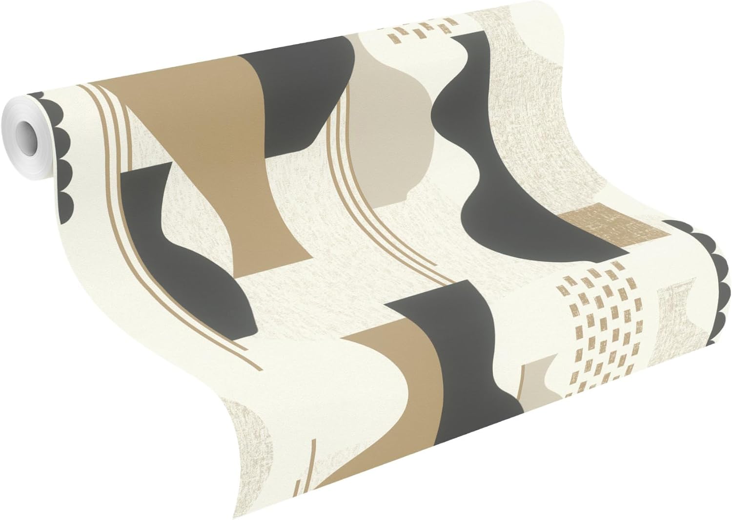 VGI MOTIF ABSTRACT OCRE NOIR 1