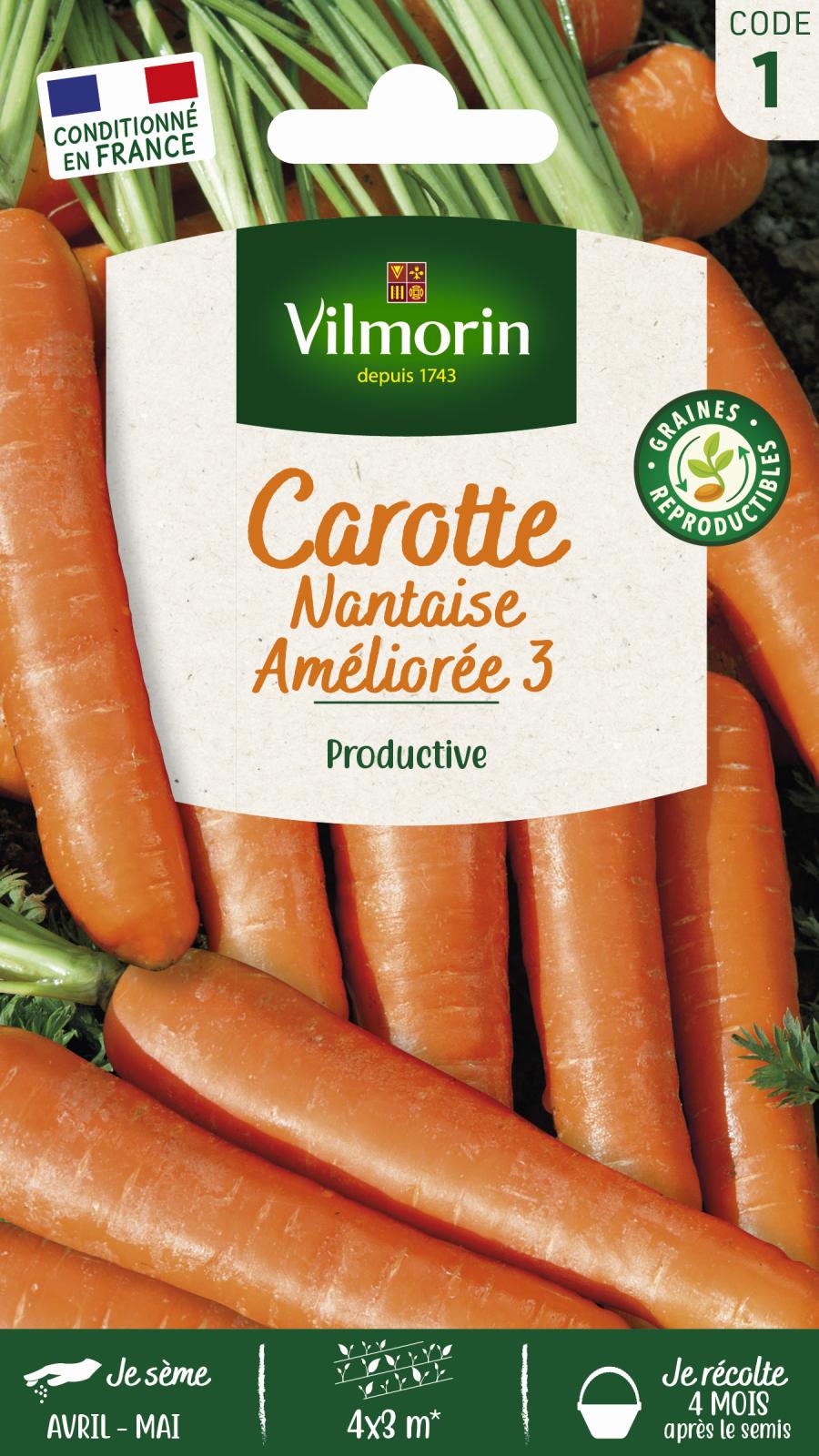 Carotte Nantaise Améliorée 3 - 4gr