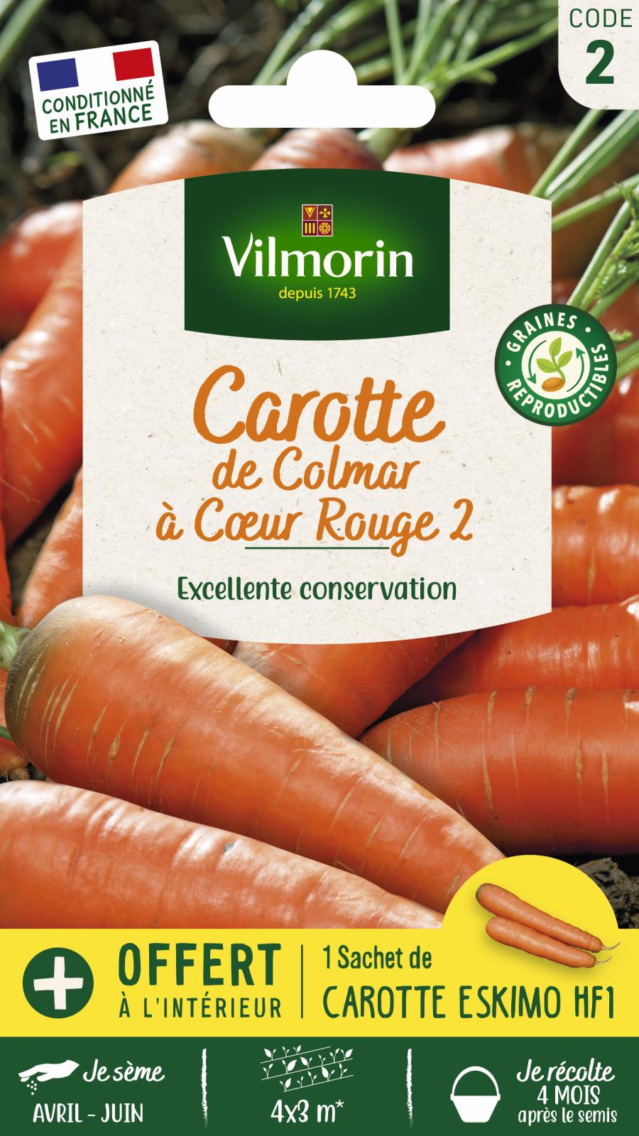 Carotte de Colmar à Cœur Rouge - 4gr