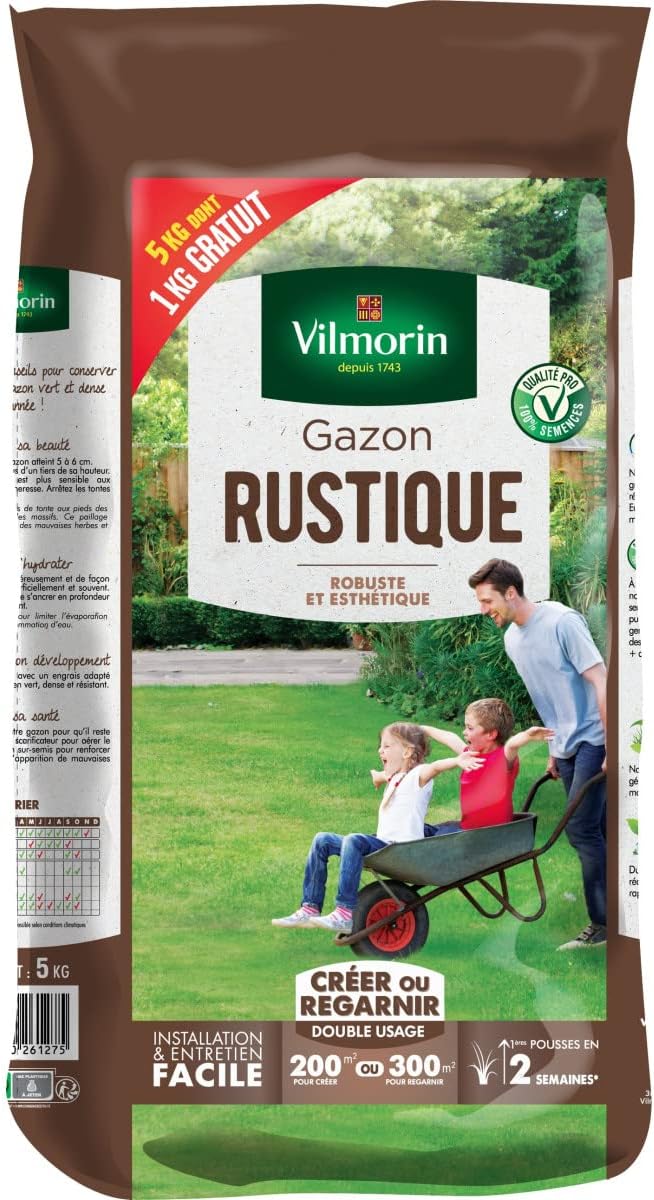 Gazon Rustique - 5kg dont 1kg Offert