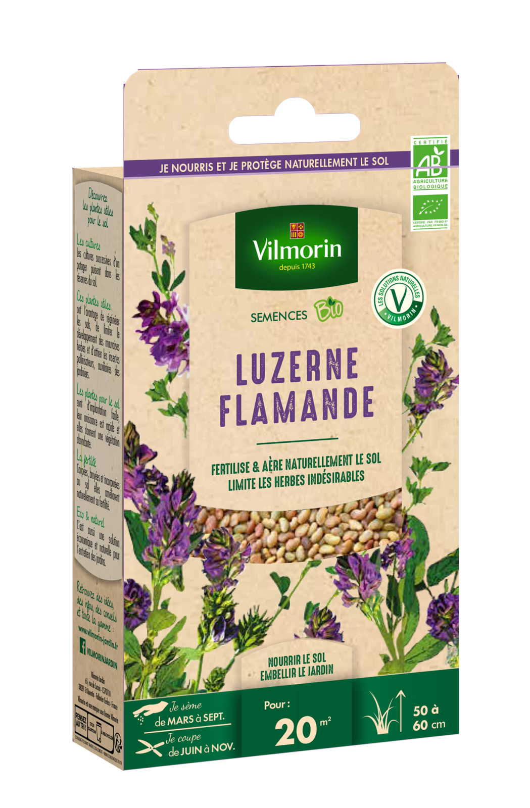 Engrais Vert Luzerne Flamande - BIO - 60gr