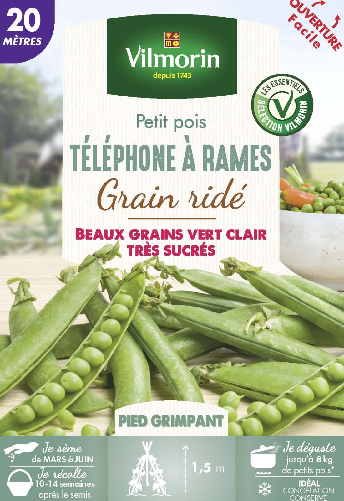 Pois Grimpant à Grain Ridé Téléphone à Rames - 194gr