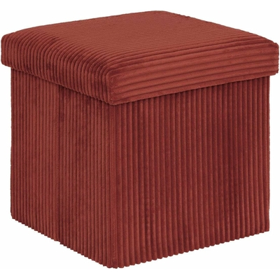 Pouf pliant Arum côtelé 38 x 38 cm ambre 3560231117757
