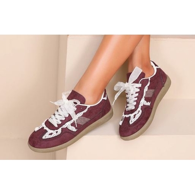 Basket Dentelle Bordeaux