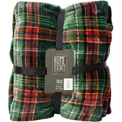 Plaid vert rouge carreaux