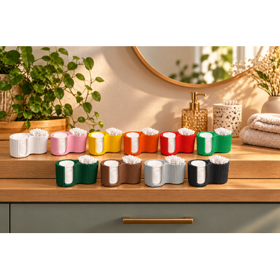 Organisateurs colorés pour salle de bain