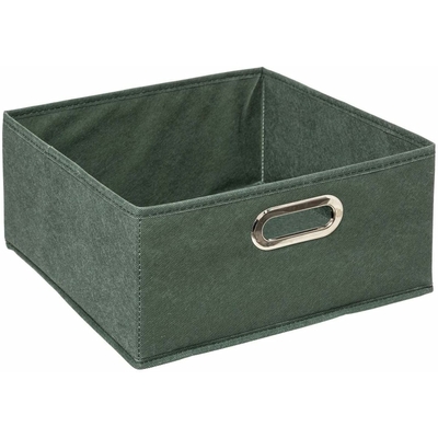 Boîte de rangement kaki de grande taille 31 x 31 x 15 cm, pratique et stylée pour une organisation optimale