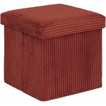 Pouf pliant Arum côtelé 38 x 38 cm ambre 3560231117757