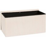 Pouf pliant double Arum côtelé 76 x 38 cm ivoire 1