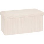 Pouf pliant double Arum côtelé 76 x 38 cm ivoire 3560231081973