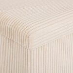 Pouf pliant double Arum côtelé 76 x 38 cm ivoire 2
