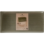 Pouf pliant double Arum côtelé 76 x 38 cm vert kaki