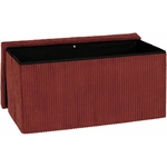 Pouf pliant double Arum côtelé 76 x 38 cm ambre