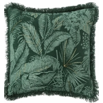 Housse de coussin imprimée Jungle, vert, 40x40 cm