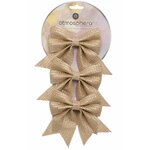 DK NOEUD JUTE OR X3 12X13CM