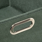 Boîte de rangement kaki de grande taille 31 x 31 x 15 cm, pratique et stylée pour une organisation optimale